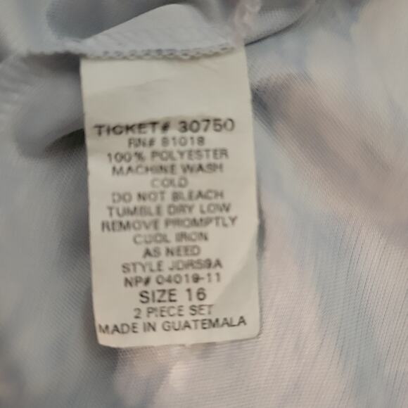 Blair Blue/White Floral Skirt Set - Size 16 - Picture 9 of 9